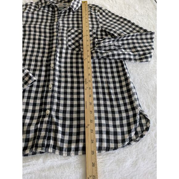 Old Navy Shirt Womens Small Gigham Plaid Button Down 'The Classic Shirt' Flannel - Picture 6 of 9